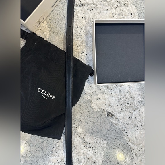 Celine SMALL 18MM WESTERN BELT IN TAURILLON LEATHER Size 70 - Picture 15 of 16